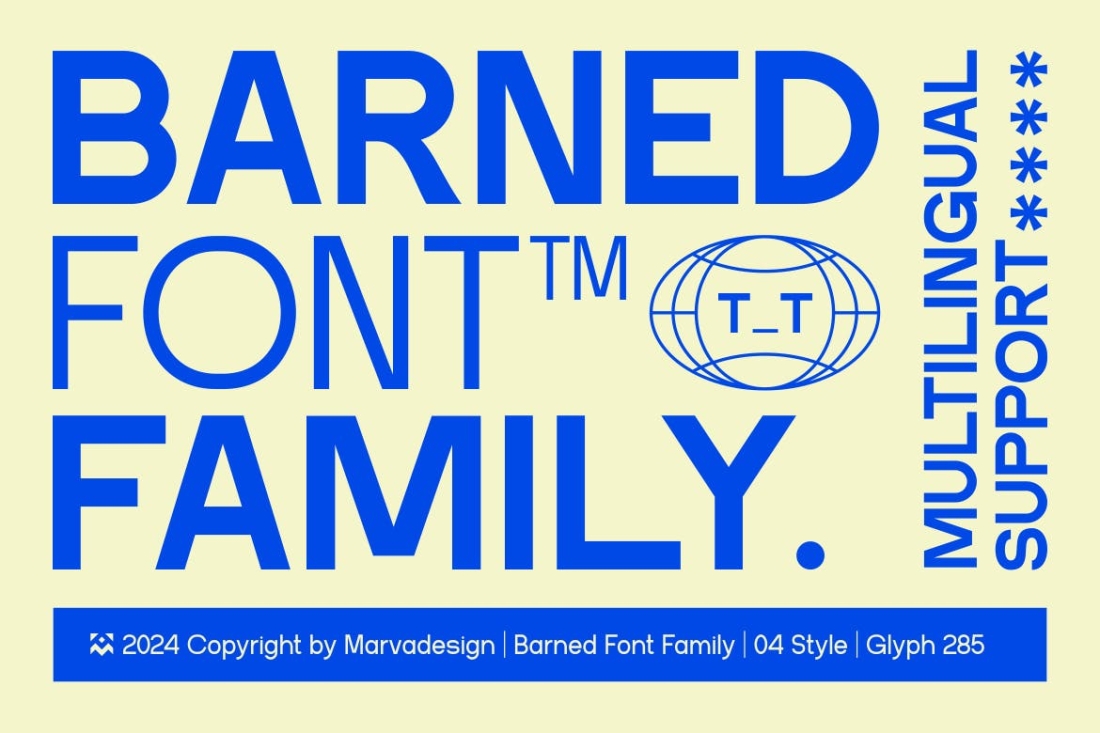 Barned - A Modern Family Sans Serif Font