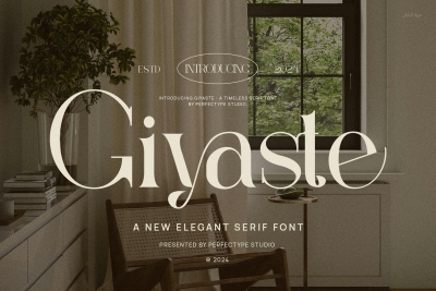 Giaste Elegant Ligature Serif Font Typeface