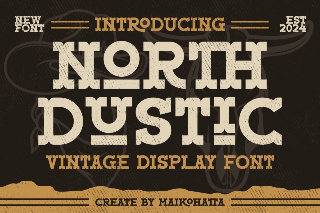 North Dustic - Vintage Display Font