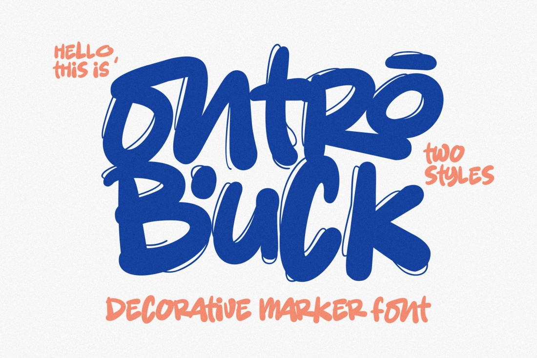 Ontro Buck - Decorative Marker Font