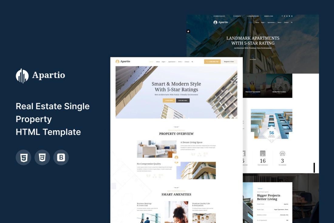 Apartio : Real Estate Single Property Template