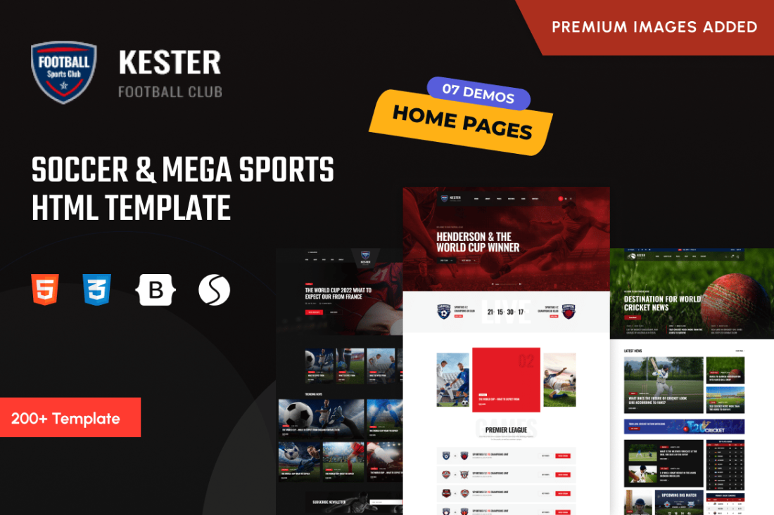 Kester -Soccer & Mega Sports HTML Template